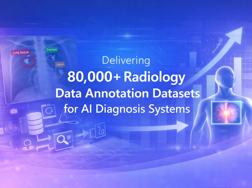 AI-driven radiology data annotation graphic